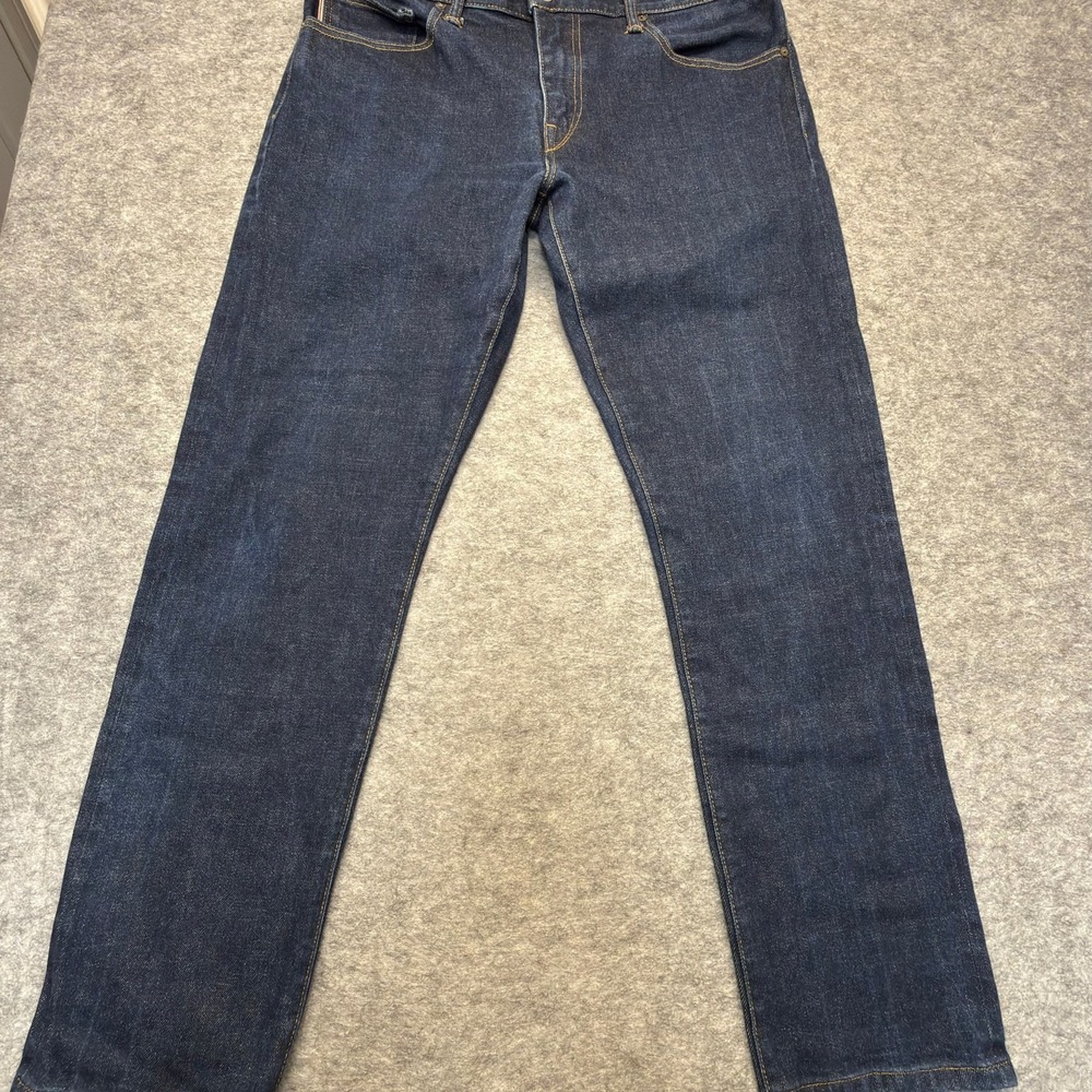 Hiroshi Kato Jeans Men 36 (XXL) Slim Fit Stretch Denim Indigo Blue Solid